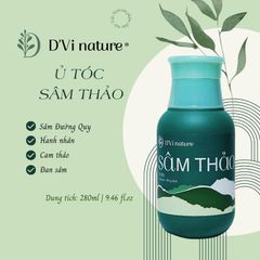 Ủ Tóc Sâm Thảo D'Vi Nature - Kem Ủ Tóc Chiết Xuất Tự Nhiên, Phục Hồi và Nuôi Dưỡng Tóc Hư Tổn, Dành Cho Tóc Khô và Xơ Rối