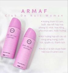 Xịt Khử Mùi Hương Nước Hoa Armaf Club De Nuit Body Spray 200ml - Hương Thơm Quyến Rũ Duy Trì Tự Tin Cả Ngày
