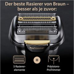Máy Cạo Râu Braun Series 9 Pro+ 9515s - Công Nghệ Cạo Ướt và Khô, Chính Xác Tuyệt Đối, Sản Xuất Tại Đức, Chống Nước 100%