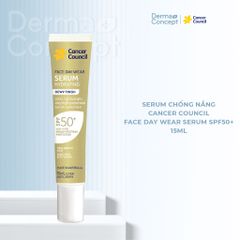 Serum Chống Nắng Mặt Cancer Council Face Day Wear Serum Hydrating SPF50+ 15ml Mini