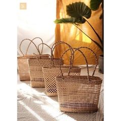 Túi cói, giỏ cói chụp ảnh tết cùng áo dài