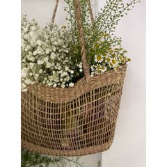 Túi cói, giỏ cói chụp ảnh tết cùng áo dài