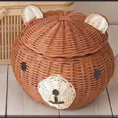 Giỏ đựng đồ hình gấu dễ thương decor chụp ảnh