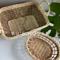 Khay mây- rổ mây mini đựng hoa quả bánh kẹo decor trang trí