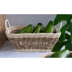 Khay mây- rổ mây mini đựng hoa quả bánh kẹo decor trang trí