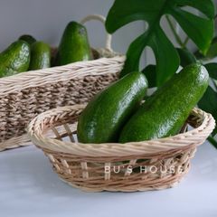Khay mây- rổ mây mini đựng hoa quả bánh kẹo decor trang trí