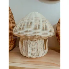Nhà Nấm bằng mây làm đèn ngủ decor chụp ảnh
