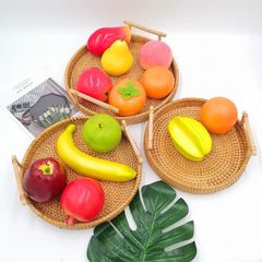 Khay mây tròn decor chụp ảnh món ăn