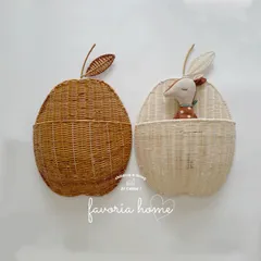 Giỏ mây tre treo tường hình quả lê ngộ nghĩnh decor phòng chụp ảnh