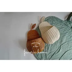 Giỏ mây tre treo tường hình quả lê ngộ nghĩnh decor phòng chụp ảnh