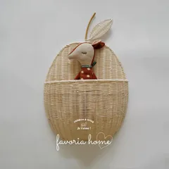 Giỏ mây tre treo tường hình quả lê ngộ nghĩnh decor phòng chụp ảnh