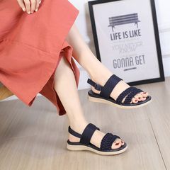 Sandal Nữ Hãng Siketu Đế Bằng Thời Trang, Dễ Chịu - Giày Phù Hợp Đi Làm, Đi Học, Đi Chơi, Màu Nâu-Xanh- Be