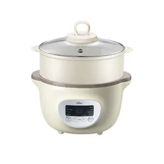 Nồi Nấu Chậm Bear 1.6L SUBE002 - Nấu Hầm Thông Minh với Lồng Hấp, 7 Chế Độ, Giữ Dinh Dưỡng, Phiên Bản Quốc Tế