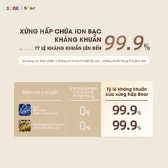 Nồi Nấu Chậm Bear 0.8L SB-NNC08 - Nồi Áp Suất Hấp Tiện Lợi Dễ Dàng Sử Dụng Cho Gia Đình 1-3 Người, Kháng Khuẩn 99.99%