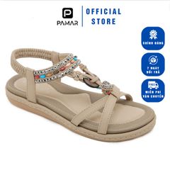 Sandal Nữ Đế Bằng Siketu Hè 2024 - Dép Mềm Thiết Kế Đa Năng Thời Trang Dây Đàn Hồi, Phong Cách Năng Động và Thoải Mái