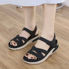 Sandal Nữ Đế Bằng Siketu Thời Trang Thoải Mái, Đế Dày Khóa Dán Dành Cho Đi Làm, Học, Chơi - Mẫu Giày Hot 2023