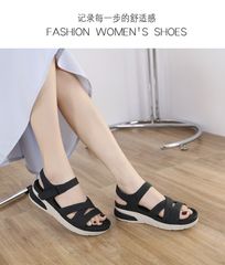 Sandal Nữ Đế Bằng Siketu Thời Trang Thoải Mái, Đế Dày Khóa Dán Dành Cho Đi Làm, Học, Chơi - Mẫu Giày Hot 2023