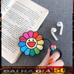 Vỏ Bọc AirPods Pro Silicon Dẻo - Thiết Kế Hoa Cười Sắc Mầu - Phụ Kiện Giá Rẻ Cho Tai Nghe AirPods 1 2 ᴄᴀꜱᴇ ᴀɪʀᴘᴏᴅ