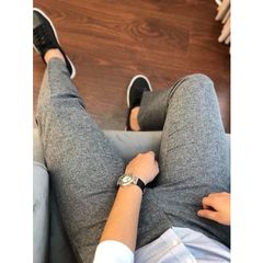 Quần Tây Nam Trắng Tiêu Vải Cotton Mỏng Mát - Không Nhăn, Không Bai Màu, Thời Trang Hàn Quốc cho Công Sở và Tiệc Tùng
