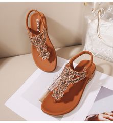 Giày Sandal Nữ SIKETU Đính Hạt Sang Trọng - Dép Kẹp Êm Nhẹ Phong Cách Âu Mỹ Thích Hợp Đi Làm, Đi Chơi, Dạo Phố