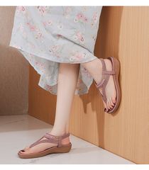 Giày Sandal Nữ Siketu, Dép Xỏ Ngón Quai Hậu Đế Bệt, Đế Cao 3cm Thời Trang Đi Học, Đi Làm, Đi Chơi - Màu Xanh Đậm, Hồng Tím