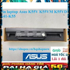 Pin Laptop Asus K55V K55VM K55VD A41-K55 6 Cell Đen - Pin Chính Hãng Đảm Bảo Chất Lượng và Bảo Hành 100%