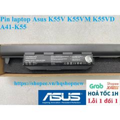 Pin Laptop Asus K55V K55VM K55VD A41-K55 6 Cell Đen - Pin Chính Hãng Đảm Bảo Chất Lượng và Bảo Hành 100%