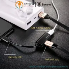 Cáp Chuyển Đổi Type-C Sang Audio 3.5mm + Cổng Sạc Type-C Base L40 - Phụ Kiện Chất Lượng Cao, Thiết Kế Chắc Chắn, Dễ Dàng Sử Dụng