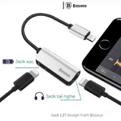 Cáp Chuyển Đổi Type-C Sang Audio 3.5mm + Cổng Sạc Type-C Base L40 - Phụ Kiện Chất Lượng Cao, Thiết Kế Chắc Chắn, Dễ Dàng Sử Dụng