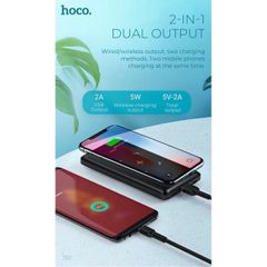 Sạc Dự Phòng Không Dây Hoco J50 10000mAh - Pin Sạc An Toàn, Hỗ Trợ Tất Cả Thiết Bị, Chất Liệu Chống Cháy, Hàng Chính Hãng