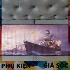 Miếng Lót Chuột Battleship 15 - Pad Chuột Cỡ Lớn Chống Nước 90x40cm Dày 3mm Cho Game Thủ, Chống Trượt, Siêu Bền