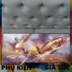 Miếng Lót Chuột Cỡ Lớn [MÁY BAY] Chống Nước 90x40cm Dày 3mm - Bàn Di Chuột Chuyên Game, Chống Trượt, Siêu Bền