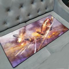 Miếng Lót Chuột Cỡ Lớn [MÁY BAY] Chống Nước 90x40cm Dày 3mm - Bàn Di Chuột Chuyên Game, Chống Trượt, Siêu Bền
