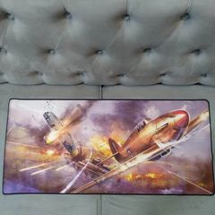 Miếng Lót Chuột Cỡ Lớn [MÁY BAY] Chống Nước 90x40cm Dày 3mm - Bàn Di Chuột Chuyên Game, Chống Trượt, Siêu Bền