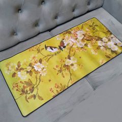Miếng Lót Chuột Gỗ Mai Vàng 90x40cm - Pad Chống Nước, Dày 3mm, Bàn Di Chuột Chuyên Game Thao Tác Nhanh Nhạy