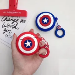 Vỏ Bọc AirPods Captain America - Phụ Kiện Tai Nghe Silicon Dẻo Cho AirPods 1 2 PRO - Thiết Kế Siêu Cute, Chất Lượng Cao