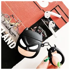 Vỏ Bọc AirPods Người Dơi Che Mắt - Silicon Dẻo Siêu Cute Cho Hộp Sạc Tai Nghe AirPods 1, 2, PRO