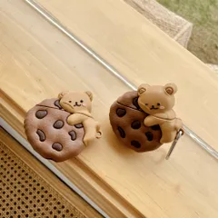 Vỏ Bọc AirPods Gấu Nâu Bánh Quy - Case Silicon Dẻo Chất Lượng cho Tai Nghe AirPods 1 2 - Phụ Kiện Siêu Cute