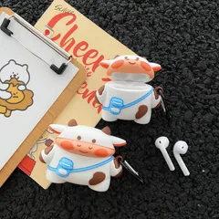 Ốp Lưng Silicon Dẻo Bò Sữa Kute Cho AirPods 1 2 PRO - Phụ Kiện Tai Nghe Chất Lượng Cao, Thiết Kế Độc Đáo