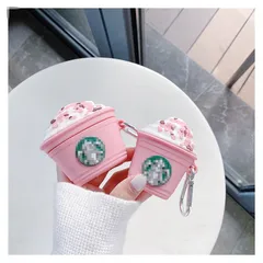Vỏ Bọc AirPods Silicon Dẻo Hình Cốc Kem Starbuck Hồng - Phụ Kiện Tai Nghe AirPods 1 2 Pro Siêu Cute
