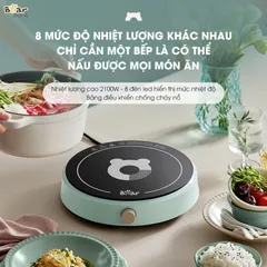 Bếp Từ Bear SB-BT21W - Công Suất 2100W, 8 Mức Nhiệt Linh Hoạt, Thiết Kế Gọn Nhẹ - Giải Pháp Nấu Ăn Tiện Lợi Cho Gia Đình