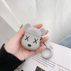 Vỏ Bọc Tai Nghe Không Dây Gấu Mắt X Kaws - Case Silicon Dễ Thương Cho Airpods 1 2 I11 I12 - Phụ Kiện Chất Lượng Cao