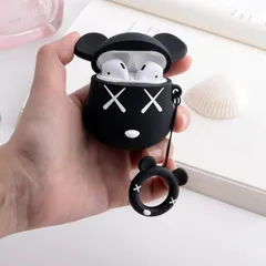 Vỏ Bọc Tai Nghe Không Dây Gấu Mắt X Kaws - Case Silicon Dễ Thương Cho Airpods 1 2 I11 I12 - Phụ Kiện Chất Lượng Cao