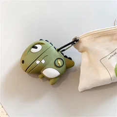 Vỏ Bọc AirPods Khủng Long Tia Chớp - Bao Silicon Chất Mềm Cho Tai Nghe AirPods 1 2 PRO - Phụ Kiện Đáng Yêu, Thiết Kế Độc Đáo