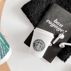 Vỏ Bọc Airpods Silicon Dẻo - Phụ Kiện Tai Nghe AirPods 1 2 Cốc STARBUCK Siêu Cute kèm Móc Đeo