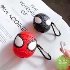 Móc Khóa Người Nhện Cực Chất Kèm Vỏ Case Airpod 1 2 Đồng Bộ Phong Cách, Thiết Kế Nhỏ Nhắn, Silicon Mềm Dễ Tháo Lắp