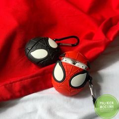 Móc Khóa Người Nhện Cực Chất Kèm Vỏ Case Airpod 1 2 Đồng Bộ Phong Cách, Thiết Kế Nhỏ Nhắn, Silicon Mềm Dễ Tháo Lắp