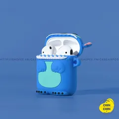 Vỏ Bọc Airpods Silicon Dẻo (Stitch Xanh) Cho Tai Nghe AirPods 1 2 PRO - Phụ Kiện Thời Trang Đáng Yêu