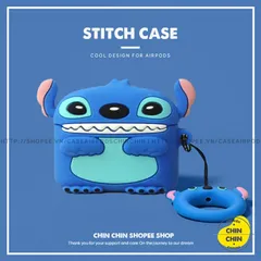 Vỏ Bọc Airpods Silicon Dẻo (Stitch Xanh) Cho Tai Nghe AirPods 1 2 PRO - Phụ Kiện Thời Trang Đáng Yêu