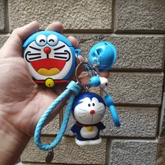 Vỏ Bao Airpods Silicone Doraemon - Chống Va Đập, Đựng Tai Nghe Airpod 1 2 Pro Kèm Móc Khóa Dễ Thương